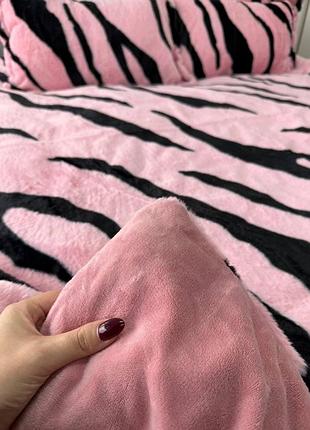 Постільна білизна хутро з велюром євро