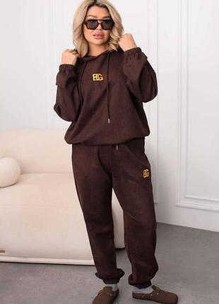 Стильний жіночий брючний прогулянковий костюм