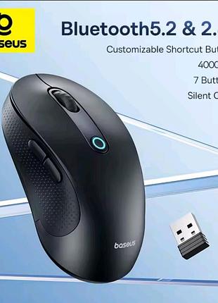 Беспроводная эргономичная мышь baseus f02. + килимок baseus210*260