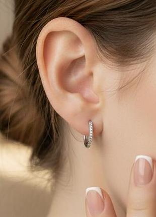 Срібні сережки