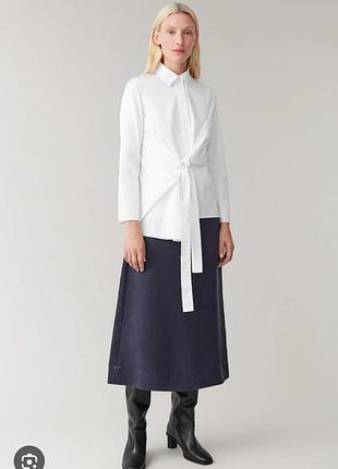 Бавовняна сорочка з драпіруванням cos