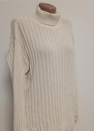 Теплый свитер под горло дизайнерского бренда, длинный