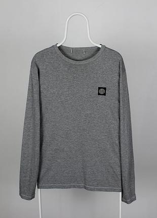 Stone island мужской лонгслив л серый