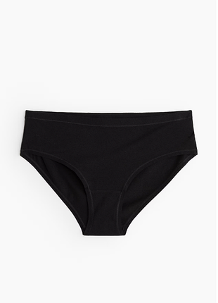 Черные базовые хлопковые трусики хипстеры слипы h&amp;m
