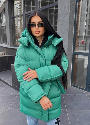 Зимовий пуховик зелений