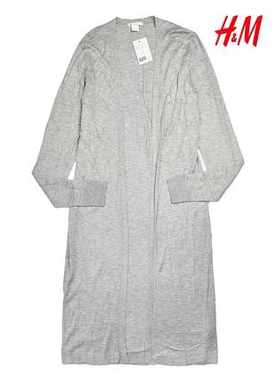 Новий сірий подовжений кардиган h&m s 0447161