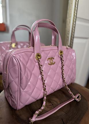 Рожева сумка bowling bag