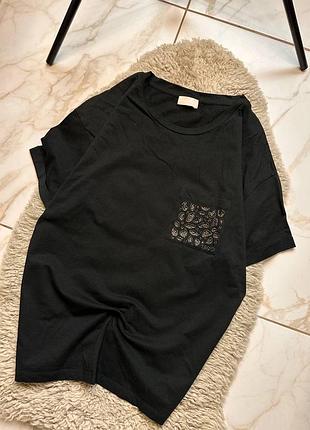 Чорна жіноча базова пряма футболка від liu-jo