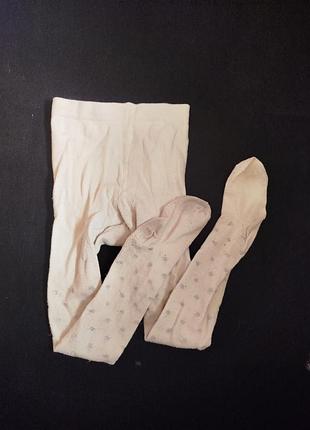 Белые колготки 92-104р 7101
