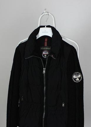 Napapijri куртка женская с шерстью м л черная пух