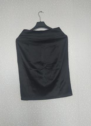 Нарядная атласная юбка с драпировкой2 фото