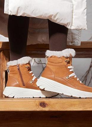 Ботинки женские geox diamanta sneaker 38 коричневые.