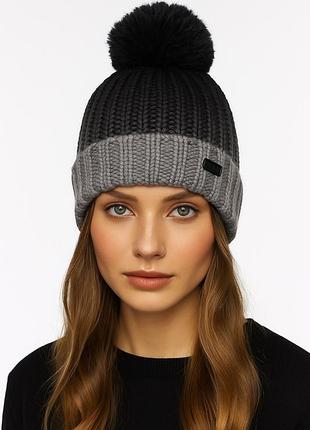 Шапка біні з підворотом вовна в складі campagnolo італія унісекс