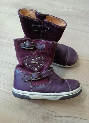 Кожаные сапожки geox с мембраной gore tex