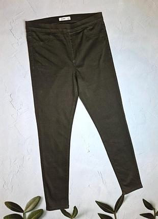 🎁1+1=3** завужені джегінси джинси скіні висока посадка хакі marks&spencer, розмір 46 - 48