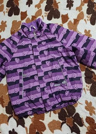 Куртка осенняя или на теплую зиму на девочку 4-6 лет. lenne