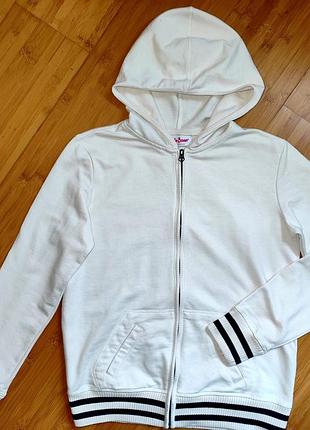 Худы, свитшот, толстовка молочного цвета. кофта хлопок. 44-46