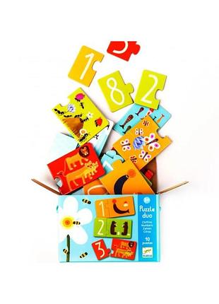 Настольная игра, пазлы djeco " порахуй"