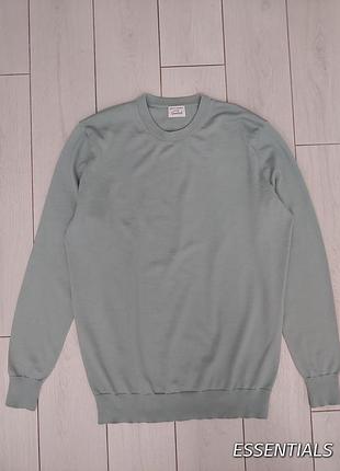 Качественная кофта джемпер мужской 100%мериносовая шерсть от essentials