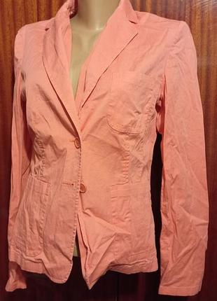 Коралловый пиджак 44 размер