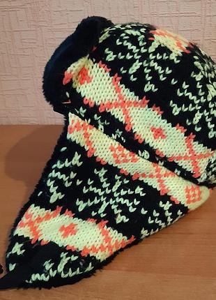 Підліткова вязана шапка ушанка  від china