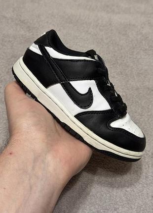 Nike dunk low panda 27р 16-18см кросівки дитячі оригінал