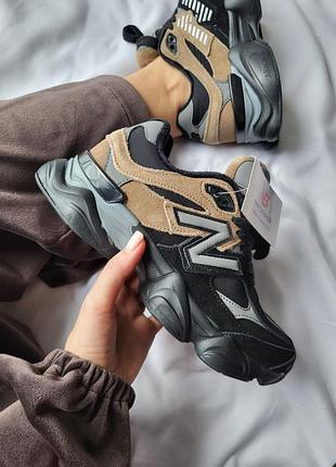 New balance 9060 beige black brown winter