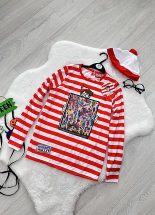 Карнавальний костюм на хеловін where’s wally, де воллі на хлопчика 11-12 років