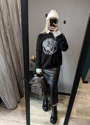 Світшот/чорний світшот/світшот versace