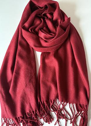 Шарф палантин винного цвета