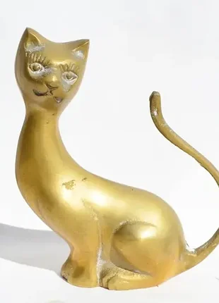 Колекційна скульптура, милий кіт, котик. бронза.
