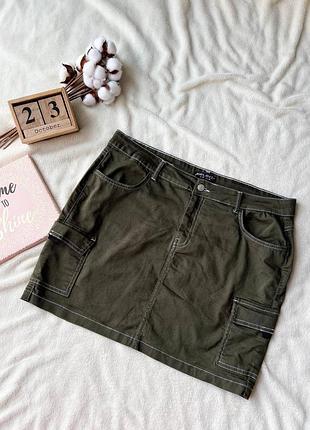 Спідниця міні хакі