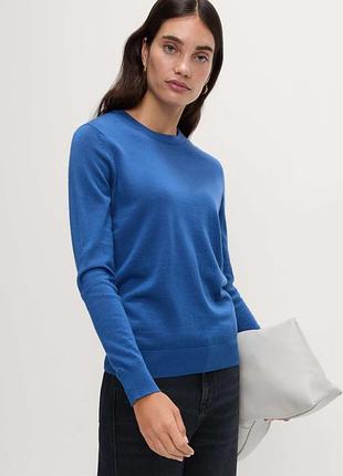 Шерстяний світер marks&spencer колір кобальт