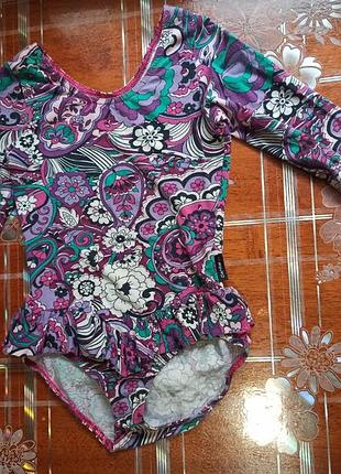 Гімнастичне трико/купальник із довгим рукавом carite sport