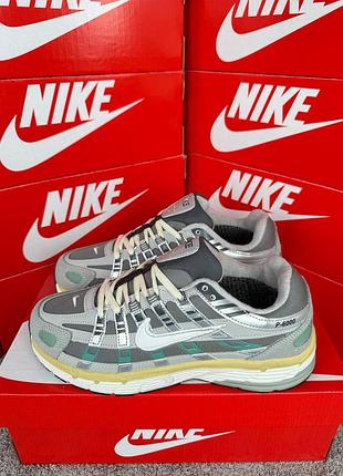 Мужские кроссовки nike p-6000 fleece grey white mint