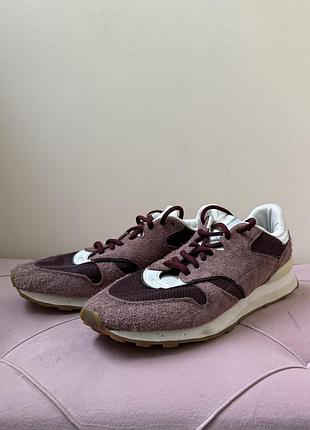 Кросівки жіночі mango з натуральною замшою кольору бордо бургунді марсала, в гарному стані, 42 р.