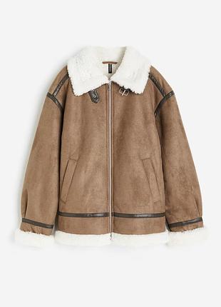 Новая теплая дубленка h&m оригинал