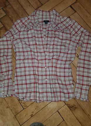 Женская рубашка в клетку