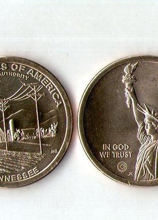 Сша 1 доллар 2022 американские инновации, железная дорога, теннесси