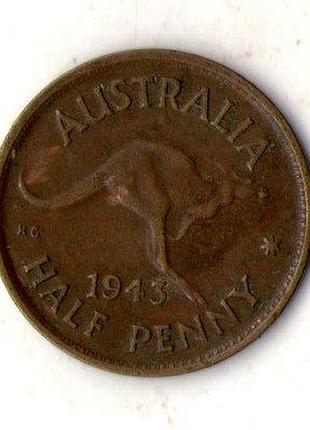 Австралія георг vi 1/2 пенні 1943 рік №1739