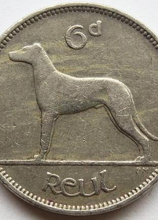 Ірландія  республика ирландия (éire) 6 пенсов, 1942-1969  №1611