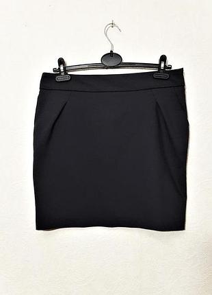 Гарна спідниця жіноча коротка темно-сіра склади кишені зі стрейчем пряма на всі сезони міні-спідниця