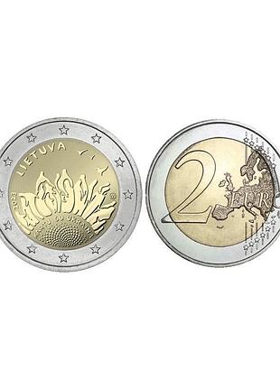 Литва 2 евро 2023 г. вместе с украиной!
