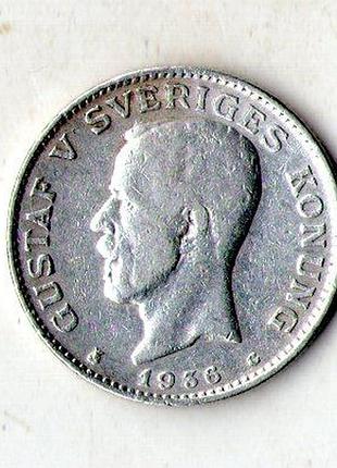 Швеція король густав v 1 крона 1936 рік срібло №3448
