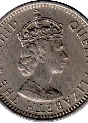 Малайя та британське борнео королева єлизавета ii 10 центів 1957 рік №3119