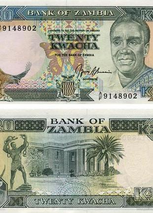 Замбия 20 квача 1989-1991 unc  №233
