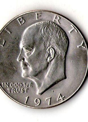 Сша 1 долар 1974 року місячний.ейзенхауер no164