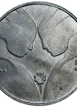 Сан-марино 5 лир, 1990 шестнадцать веков истории алюминий, 1g, ø 20.2mm no3199
