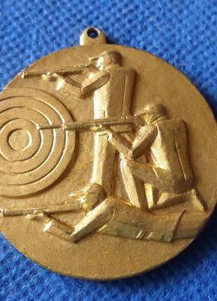 Медаль спортивна швеція 1976 рік  40 мм. латунь №053