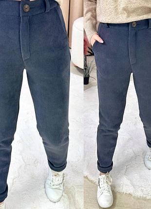 Брюки вельвет на флісі